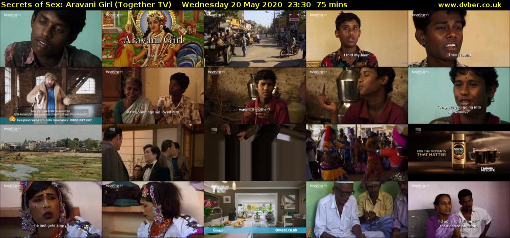 Secrets of Sex: Aravani Girl (Together TV) Wednesday 20 May 2020 23:30 - 00:45