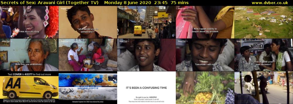 Secrets of Sex: Aravani Girl (Together TV) Monday 8 June 2020 23:45 - 01:00