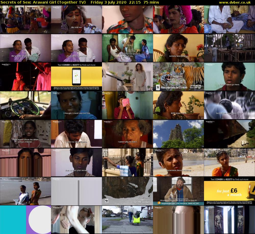 Secrets of Sex: Aravani Girl (Together TV) Friday 3 July 2020 22:15 - 23:30