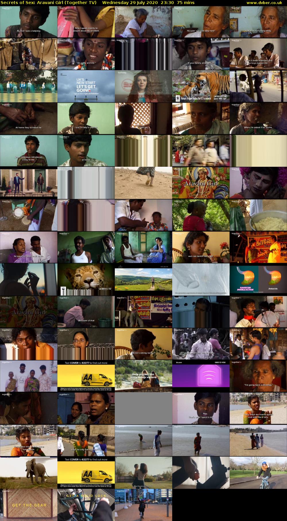 Secrets of Sex: Aravani Girl (Together TV) Wednesday 29 July 2020 23:30 - 00:45