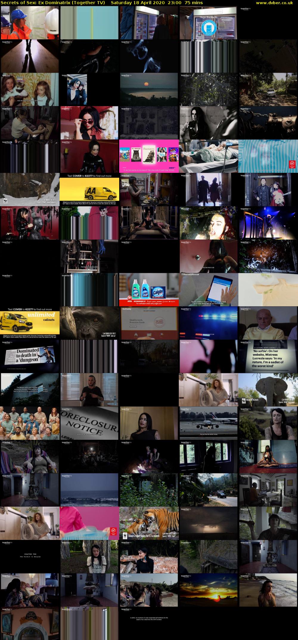 Secrets of Sex: Ex Dominatrix (Together TV) Saturday 18 April 2020 23:00 - 00:15