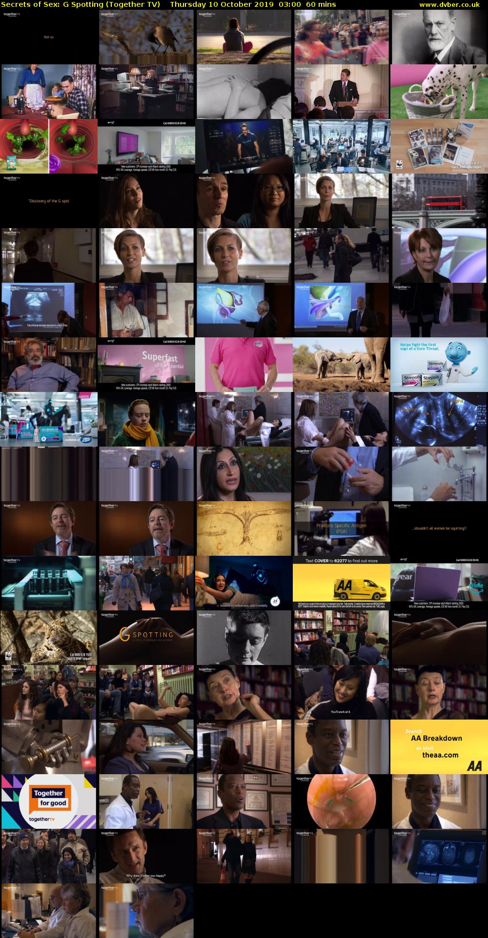 Secrets of Sex: G Spotting (Together TV) Thursday 10 October 2019 03:00 - 04:00
