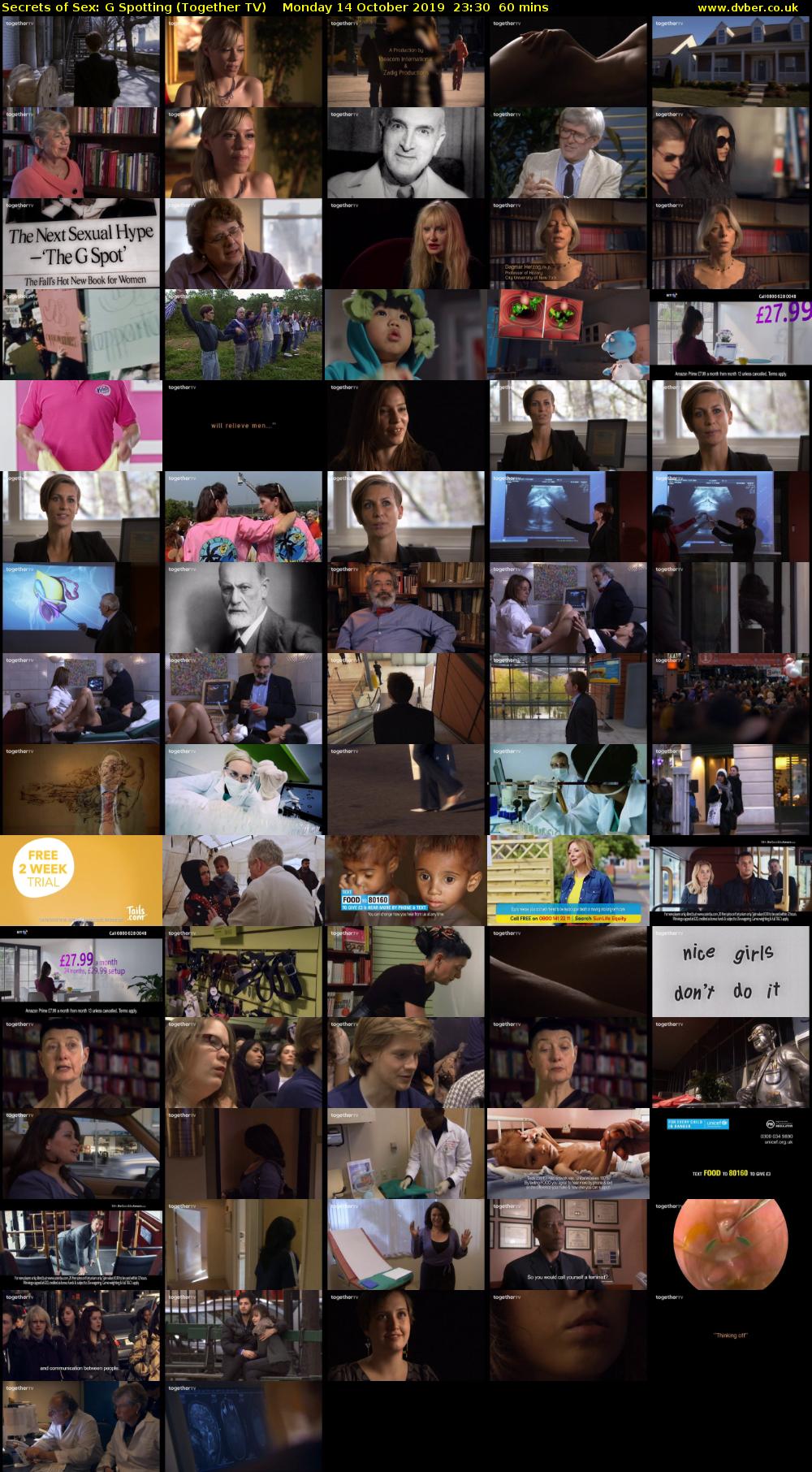 Secrets of Sex: G Spotting (Together TV) Monday 14 October 2019 23:30 - 00:30