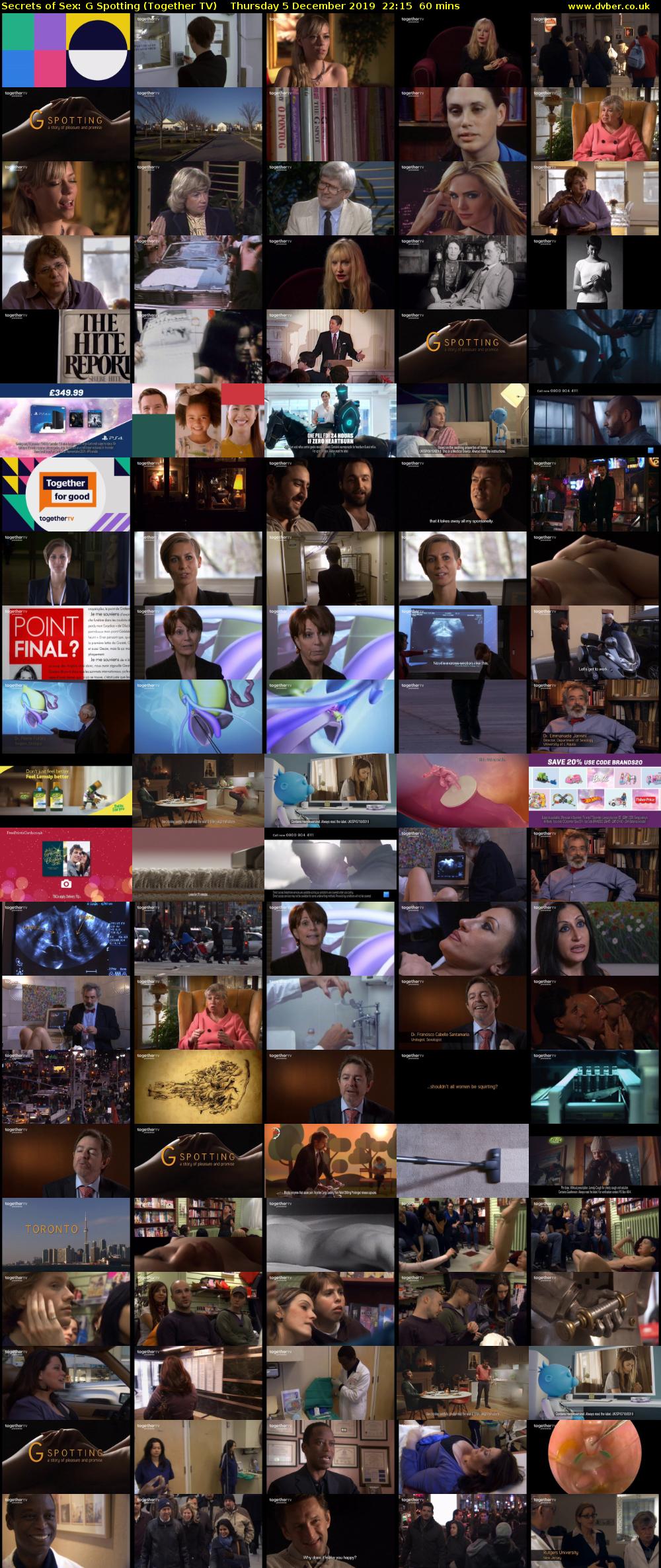 Secrets of Sex: G Spotting (Together TV) Thursday 5 December 2019 22:15 - 23:15
