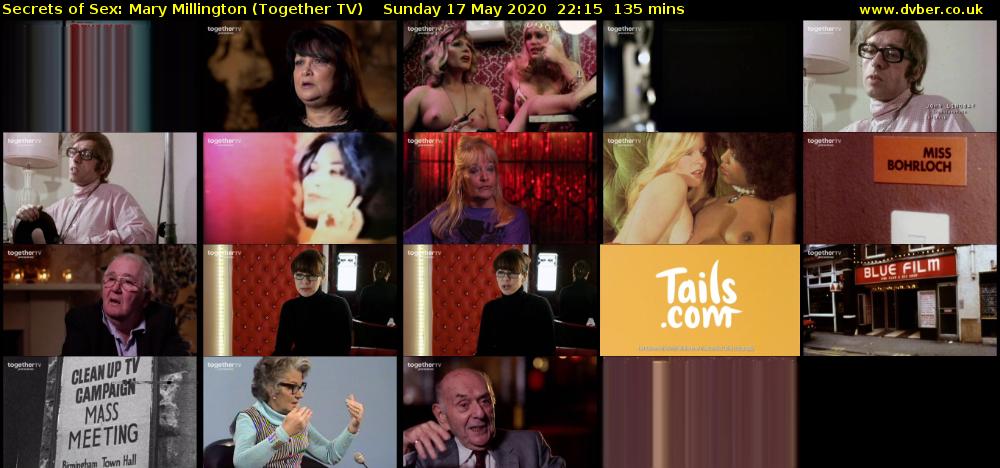 Secrets of Sex: Mary Millington (Together TV) Sunday 17 May 2020 22:15 - 00:30