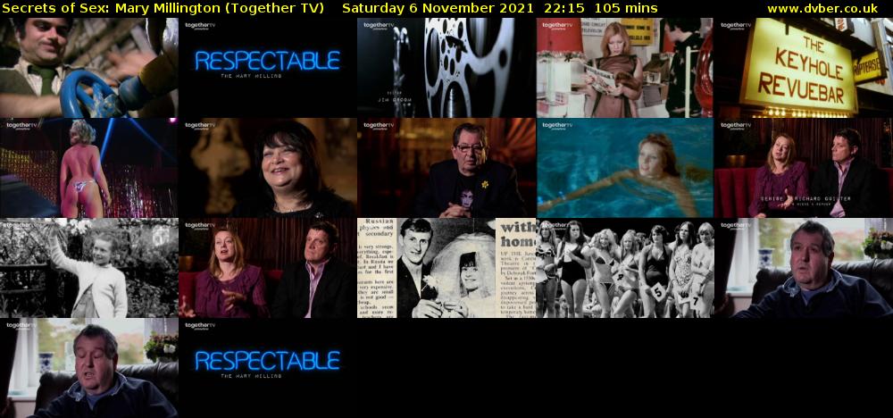 Secrets of Sex: Mary Millington (Together TV) Saturday 6 November 2021 22:15 - 00:00