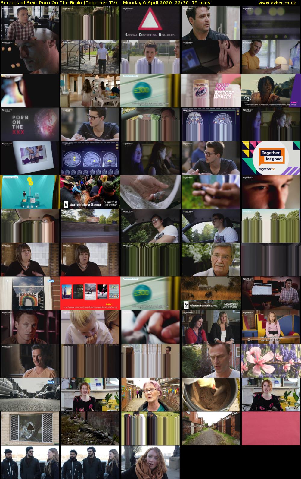 Secrets of Sex: Porn On The Brain (Together TV) Monday 6 April 2020 22:30 - 23:45