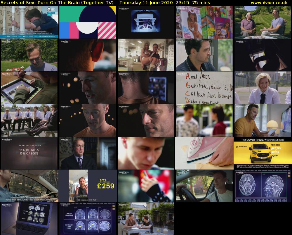Secrets of Sex: Porn On The Brain (Together TV) Thursday 11 June 2020 23:15 - 00:30