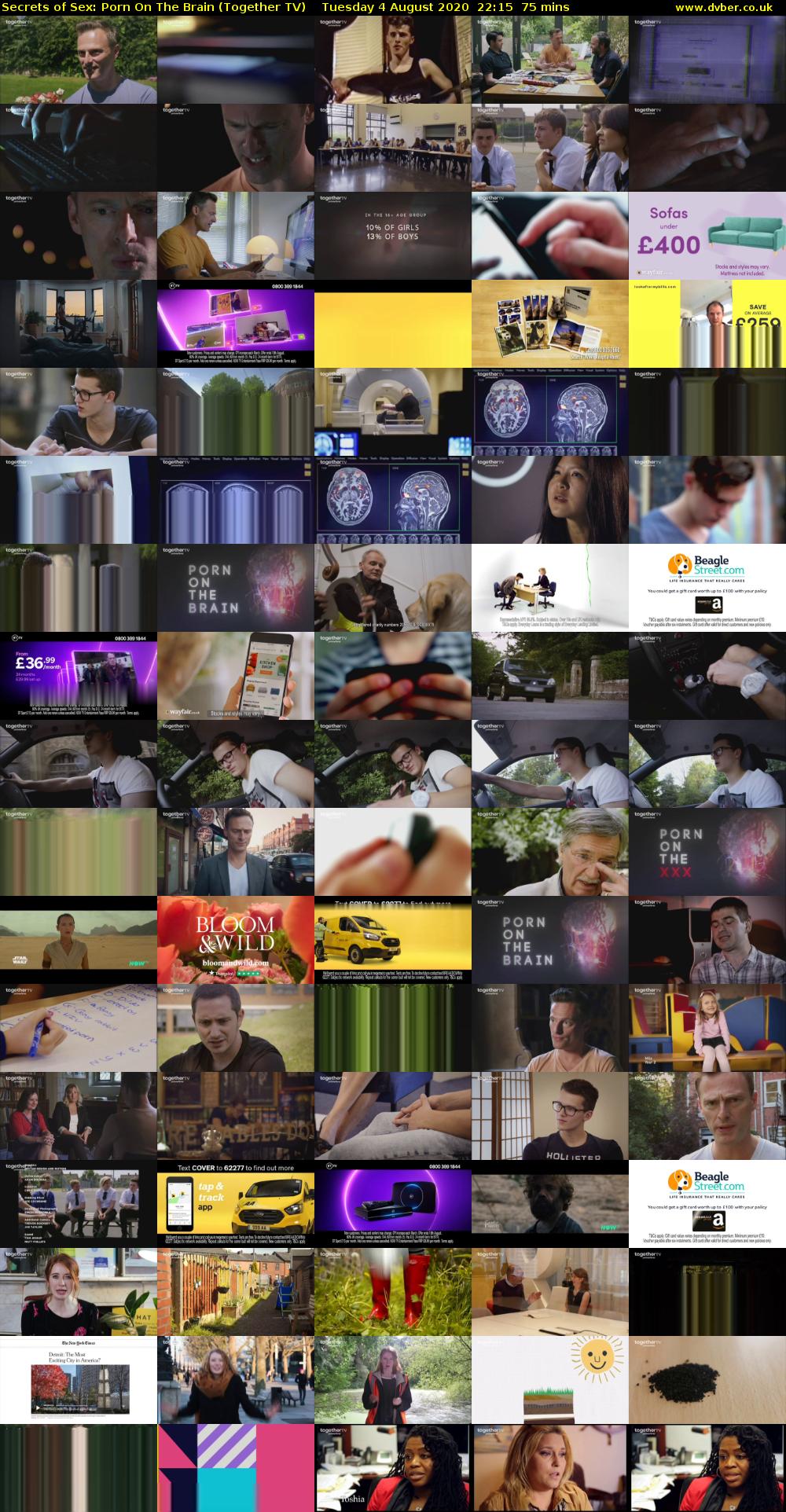Secrets of Sex: Porn On The Brain (Together TV) Tuesday 4 August 2020 22:15 - 23:30