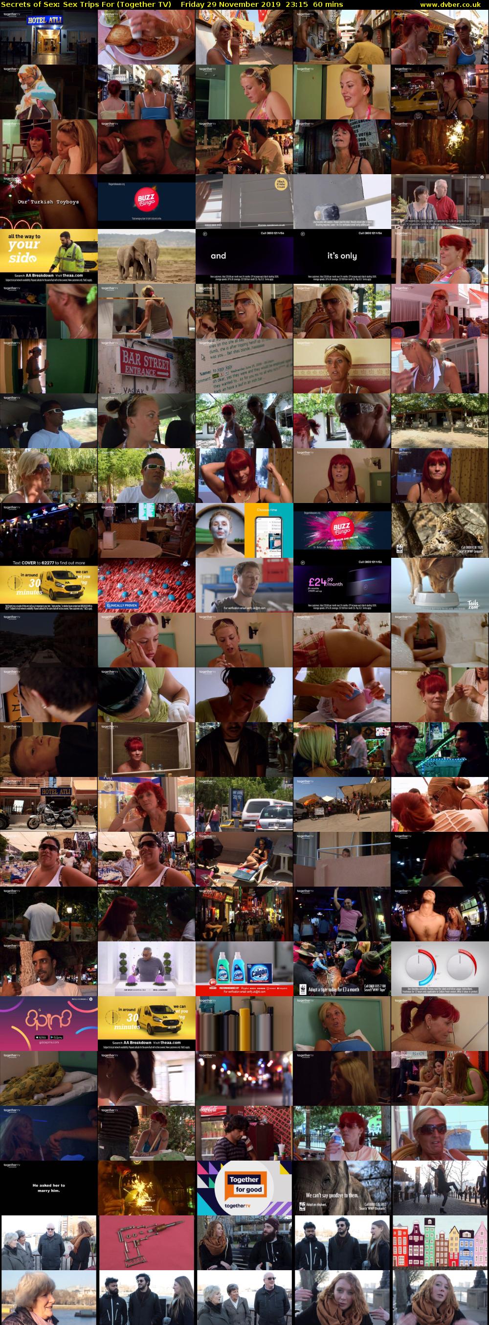 Secrets of Sex: Sex Trips For (Together TV) Friday 29 November 2019 23:15 - 00:15