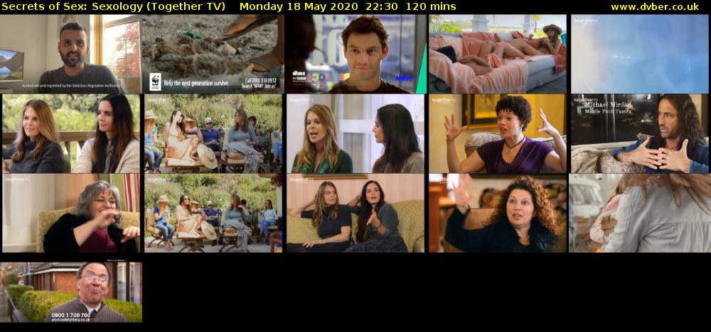 Secrets of Sex: Sexology (Together TV) Monday 18 May 2020 22:30 - 00:30