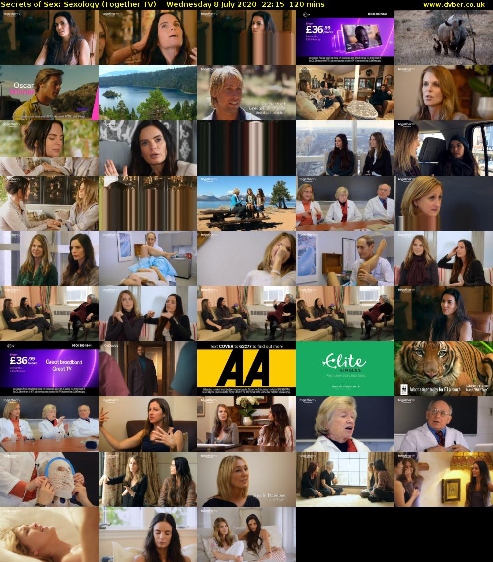 Secrets of Sex: Sexology (Together TV) Wednesday 8 July 2020 22:15 - 00:15