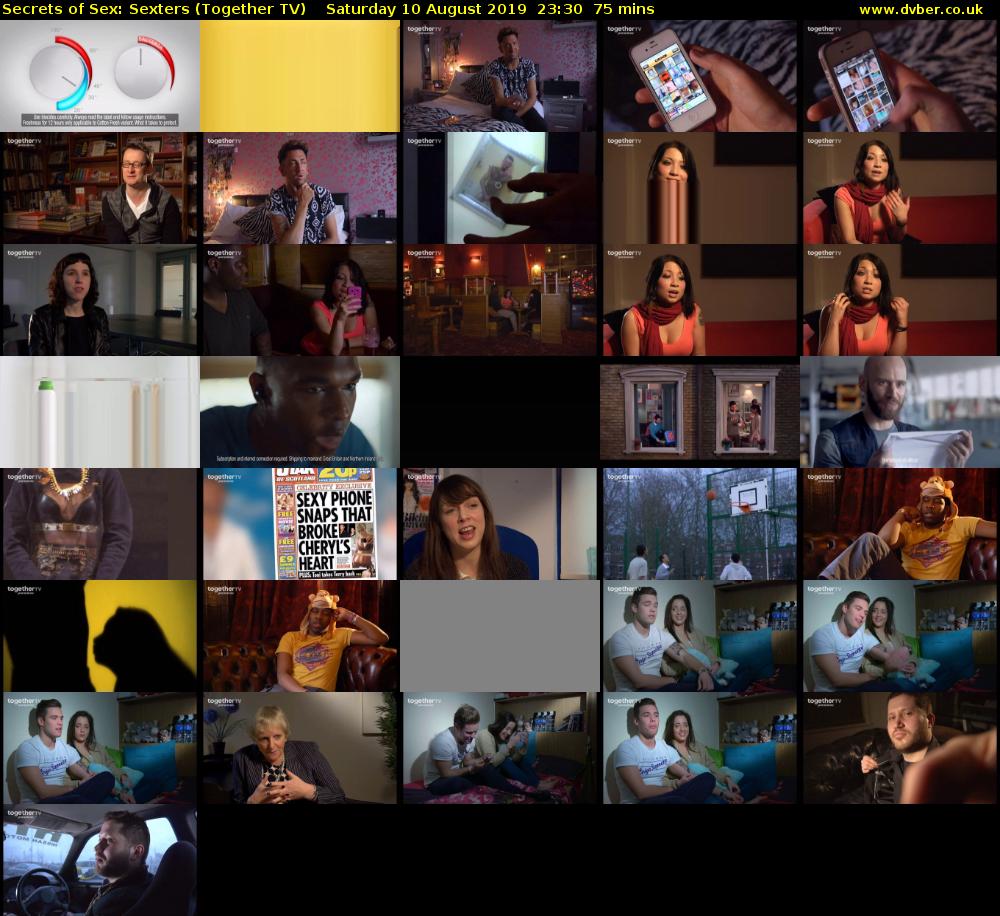 Secrets of Sex: Sexters (Together TV) Saturday 10 August 2019 23:30 - 00:45