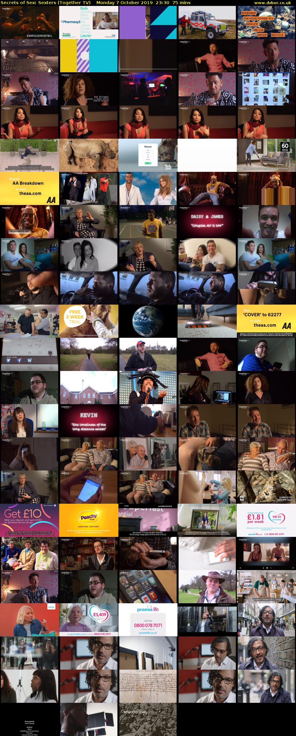Secrets of Sex: Sexters (Together TV) Monday 7 October 2019 23:30 - 00:45