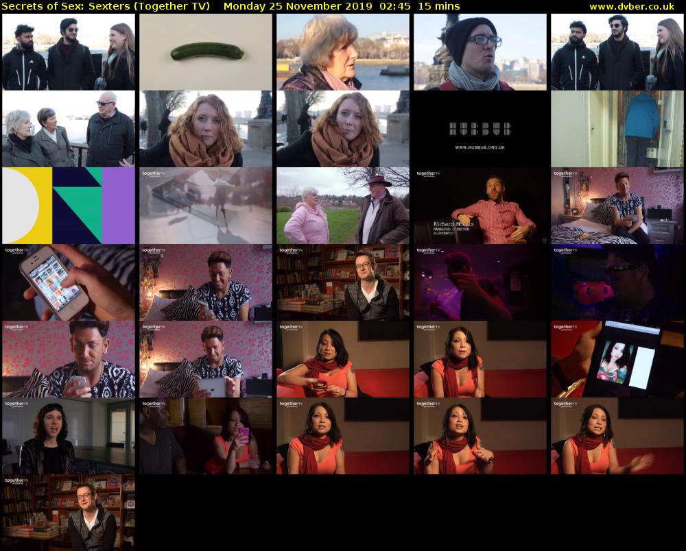 Secrets of Sex: Sexters (Together TV) Monday 25 November 2019 02:45 - 03:00
