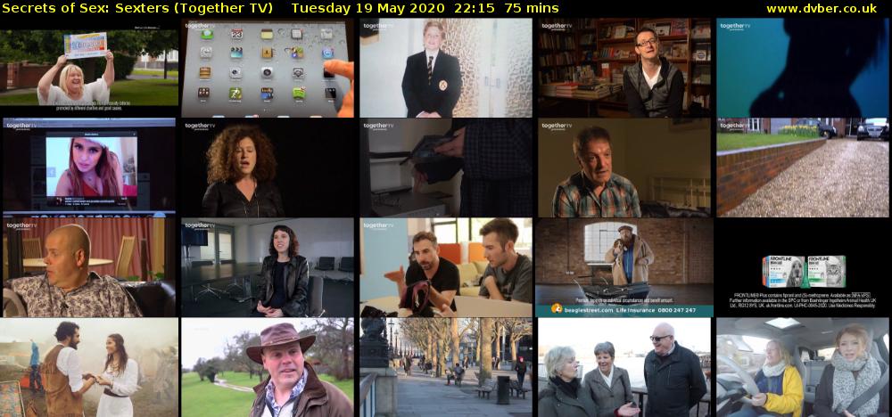Secrets of Sex: Sexters (Together TV) Tuesday 19 May 2020 22:15 - 23:30