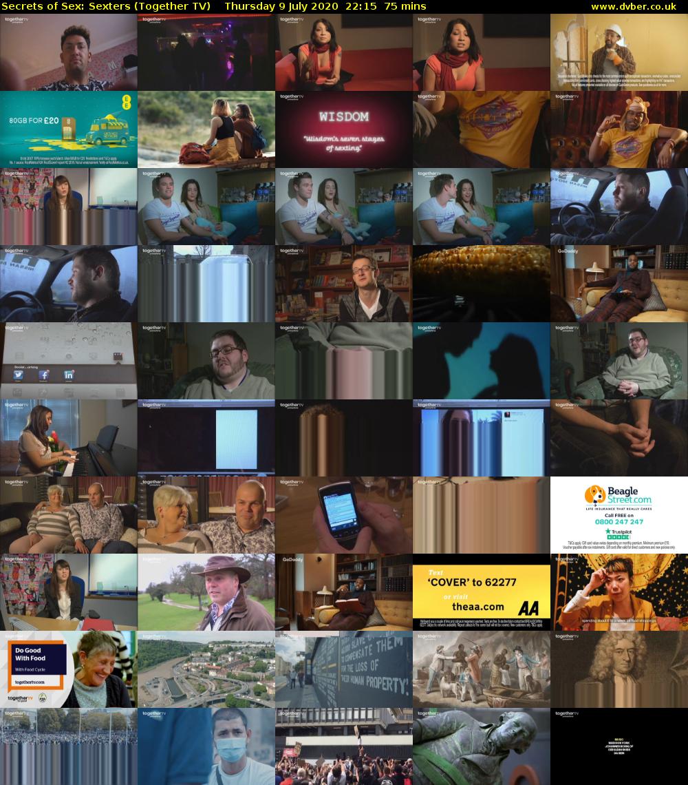 Secrets of Sex: Sexters (Together TV) Thursday 9 July 2020 22:15 - 23:30