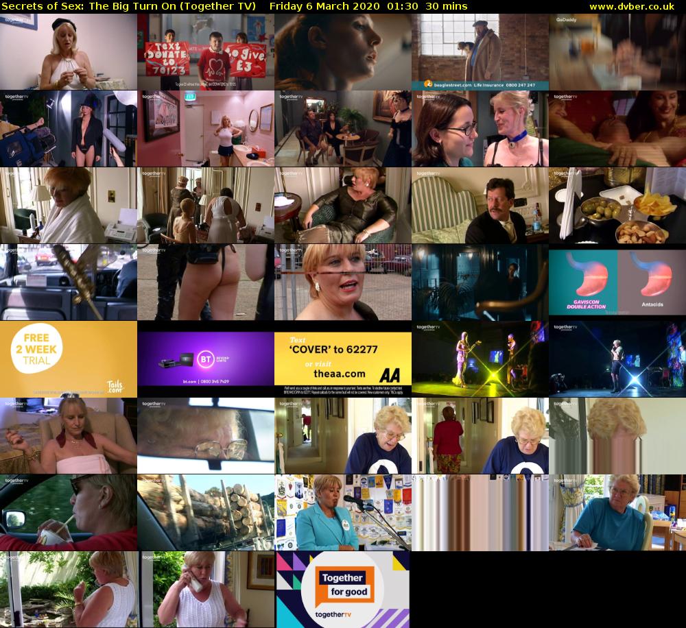 Secrets of Sex: The Big Turn On (Together TV) Friday 6 March 2020 01:30 - 02:00