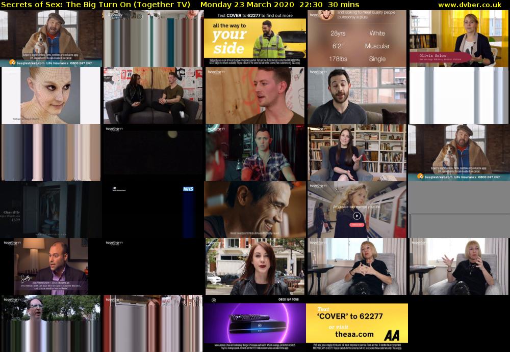 Secrets of Sex: The Big Turn On (Together TV) Monday 23 March 2020 22:30 - 23:00