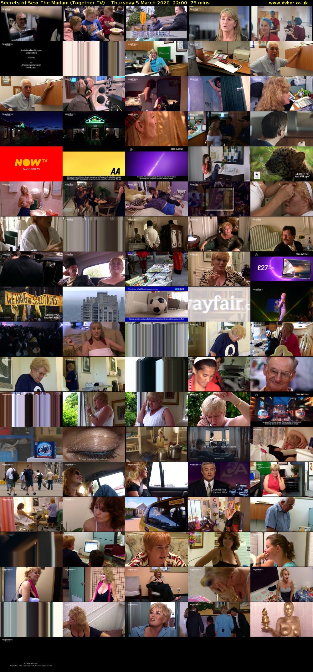 Secrets of Sex: The Madam (Together TV) Thursday 5 March 2020 22:00 - 23:15