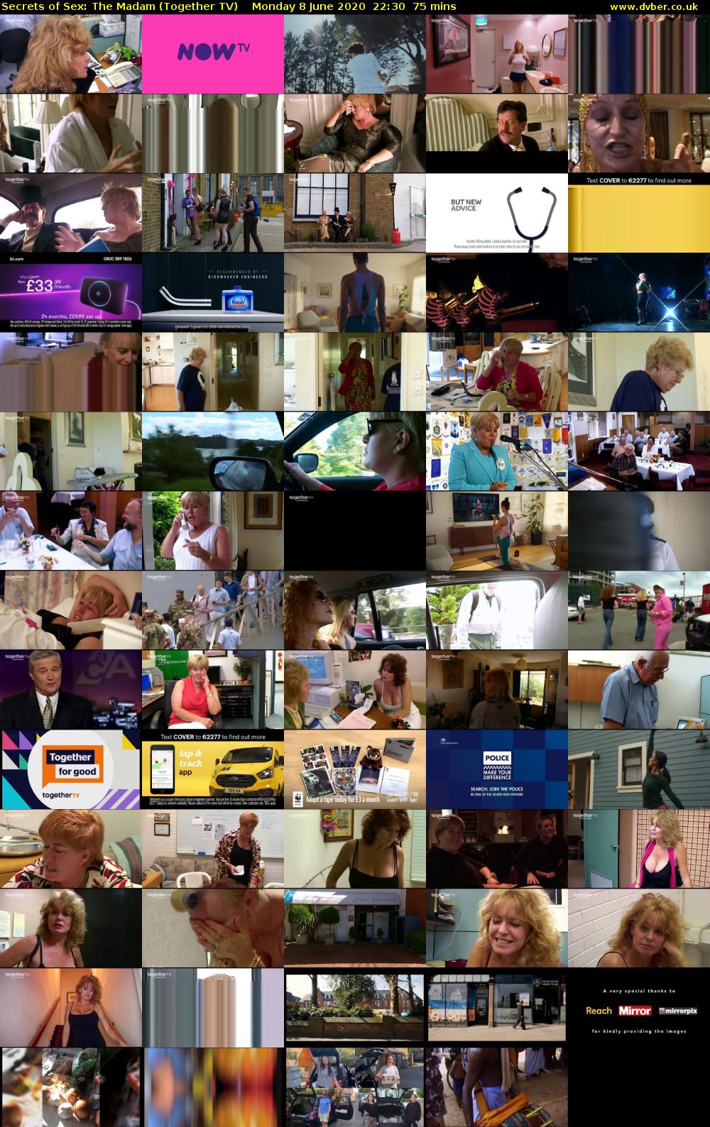 Secrets of Sex: The Madam (Together TV) Monday 8 June 2020 22:30 - 23:45