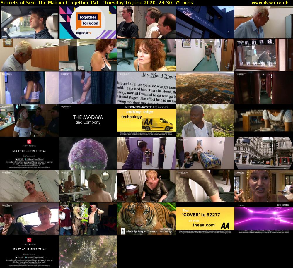 Secrets of Sex: The Madam (Together TV) Tuesday 16 June 2020 23:30 - 00:45