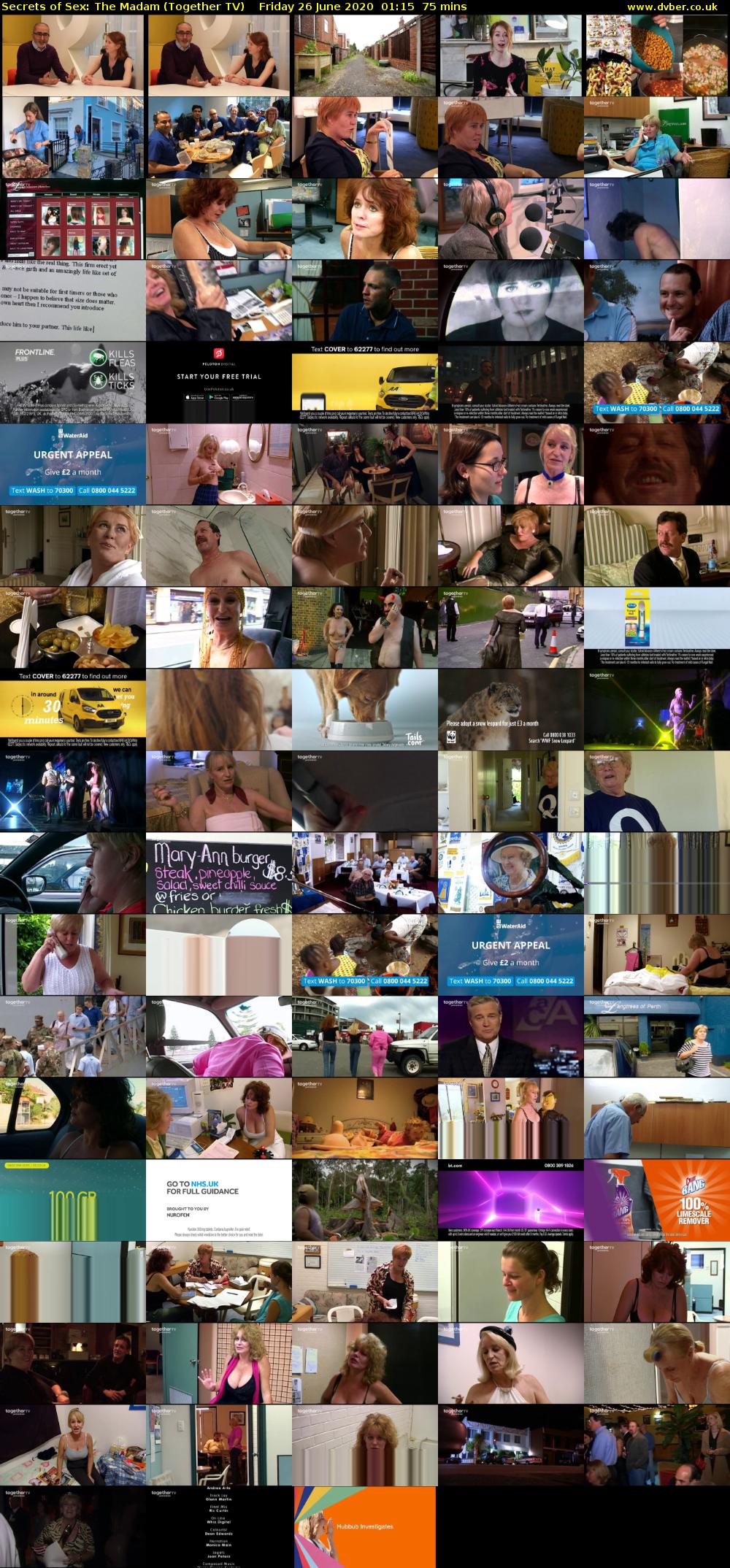 Secrets of Sex: The Madam (Together TV) Friday 26 June 2020 01:15 - 02:30