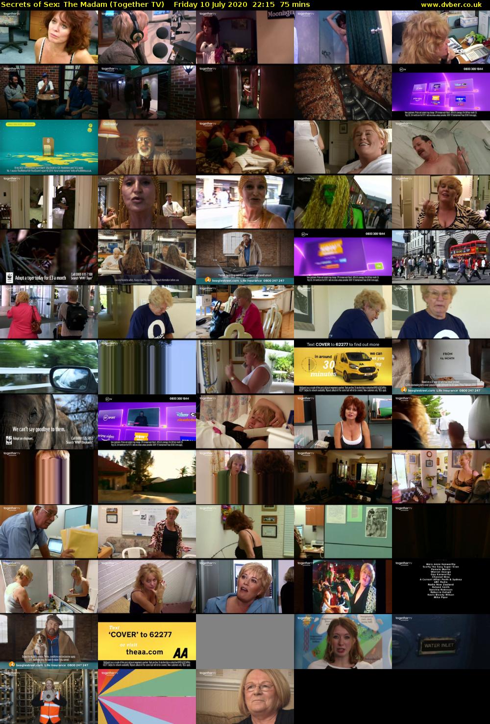 Secrets of Sex: The Madam (Together TV) Friday 10 July 2020 22:15 - 23:30