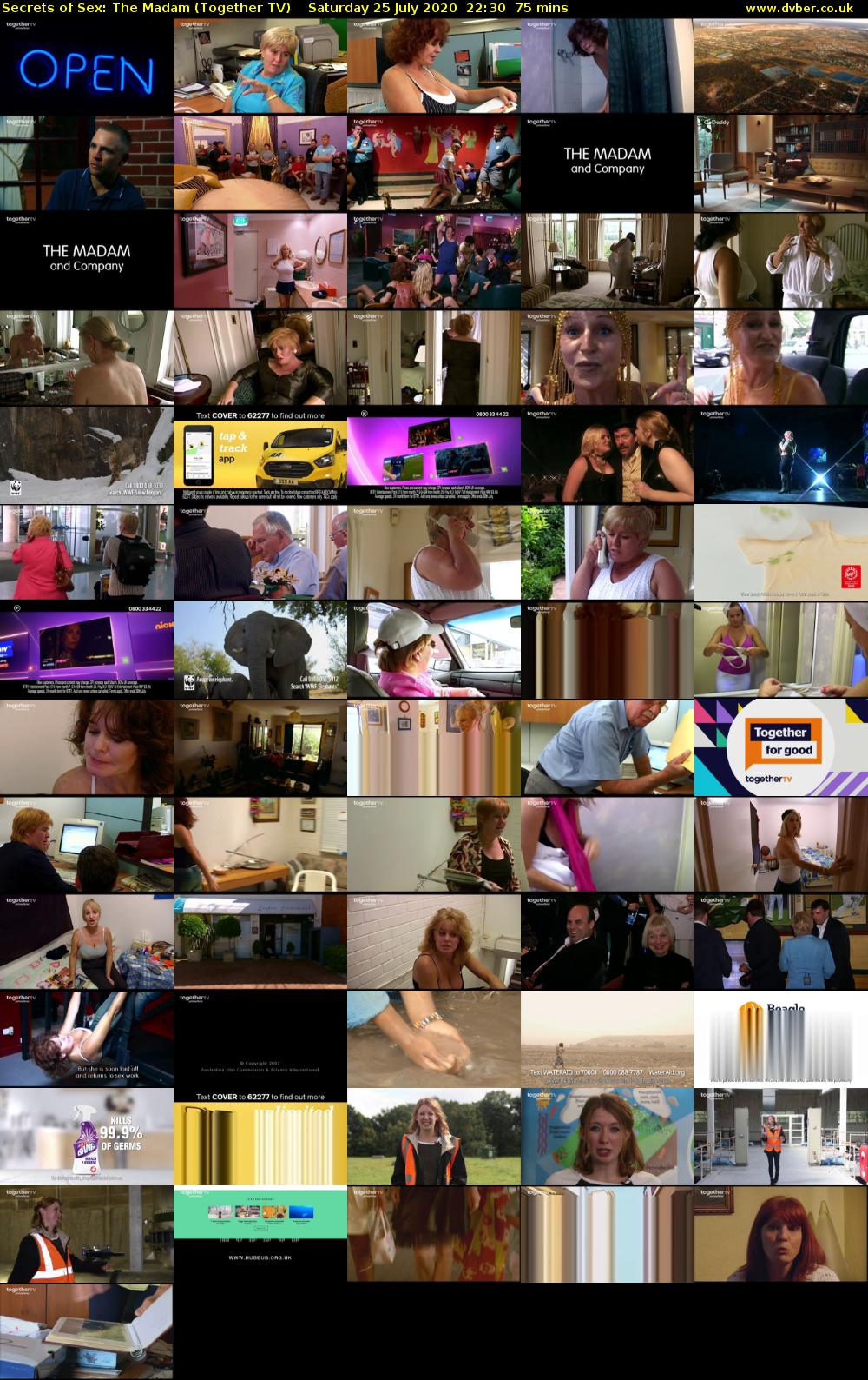 Secrets of Sex: The Madam (Together TV) Saturday 25 July 2020 22:30 - 23:45