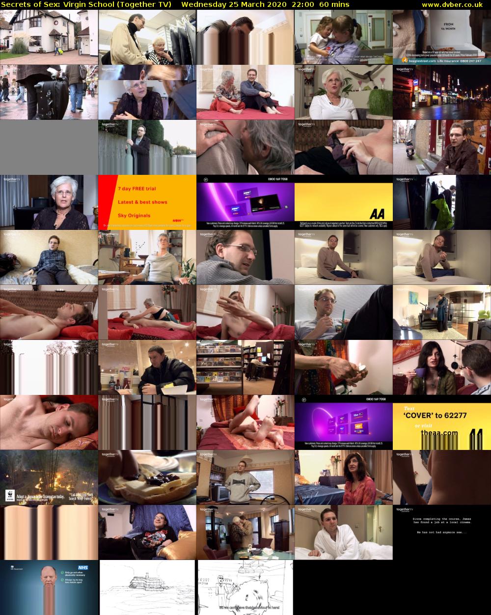 Secrets of Sex: Virgin School (Together TV) Wednesday 25 March 2020 22:00 - 23:00
