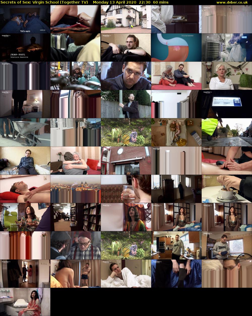 Secrets of Sex: Virgin School (Together TV) Monday 13 April 2020 22:30 - 23:30