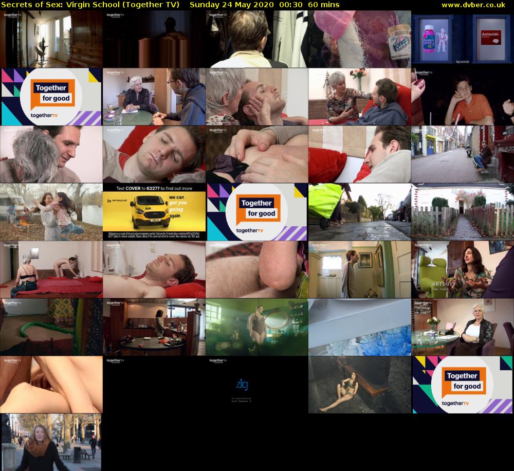 Secrets of Sex: Virgin School (Together TV) Sunday 24 May 2020 00:30 - 01:30