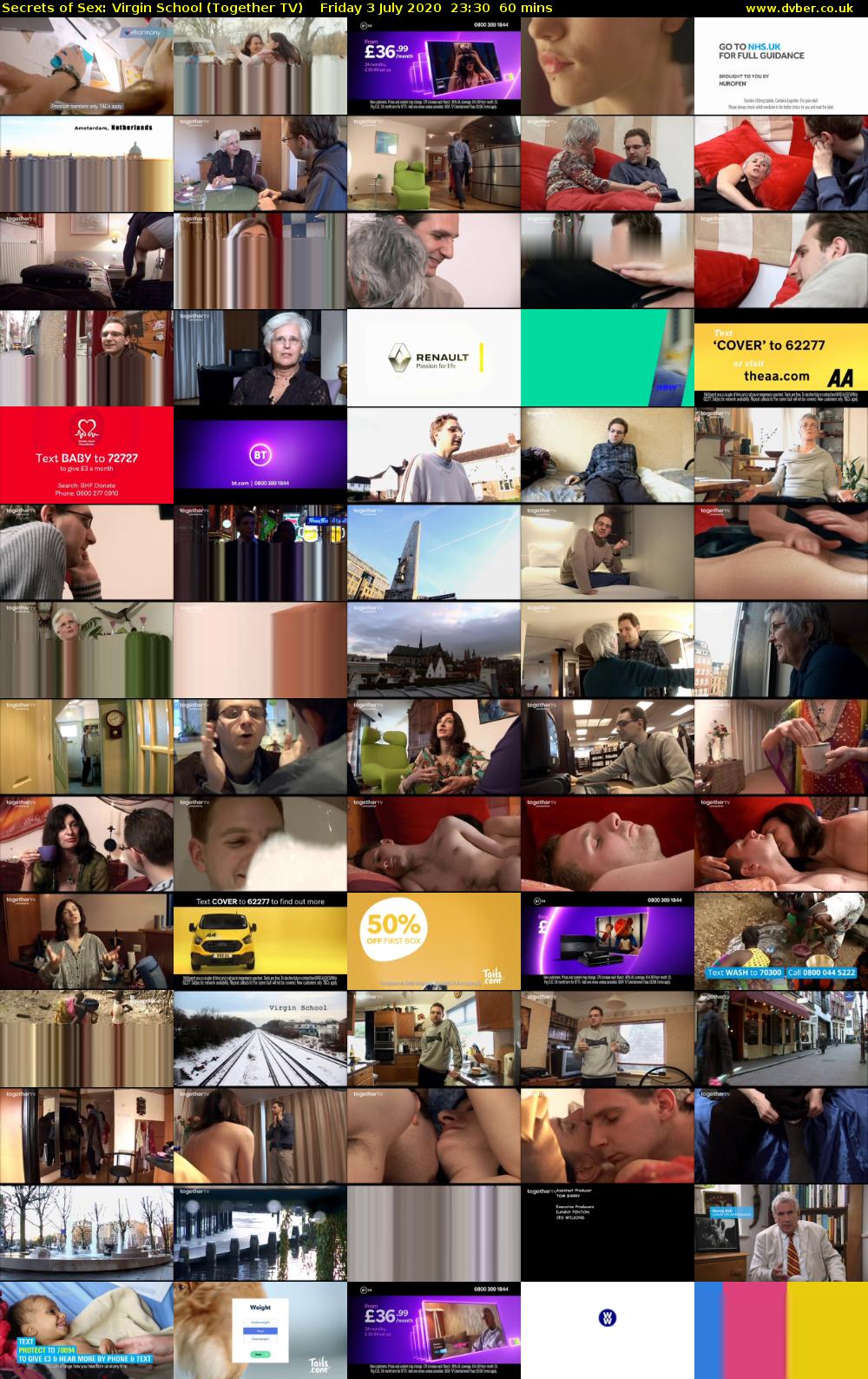 Secrets of Sex: Virgin School (Together TV) Friday 3 July 2020 23:30 - 00:30