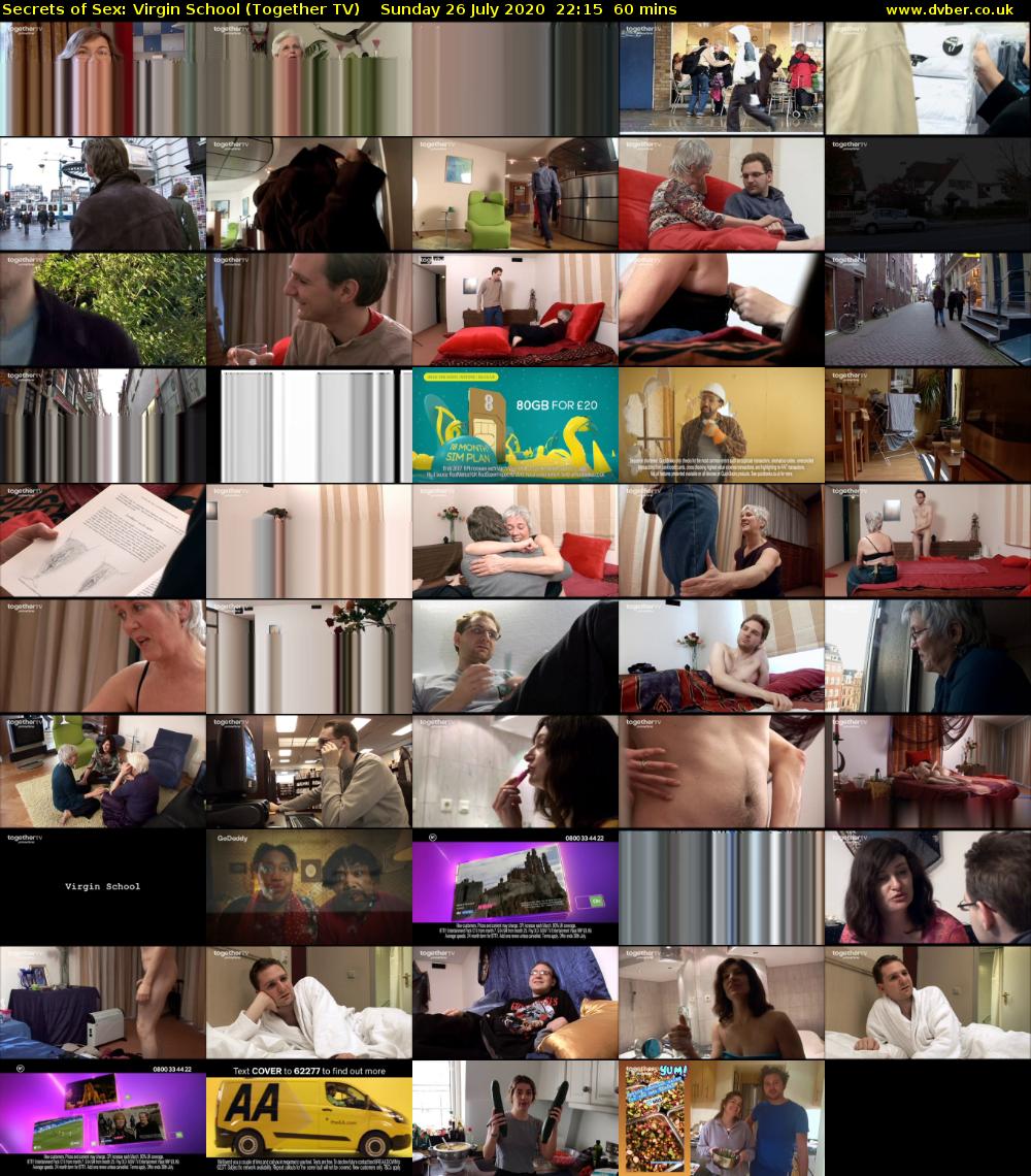 Secrets of Sex: Virgin School (Together TV) Sunday 26 July 2020 22:15 - 23:15
