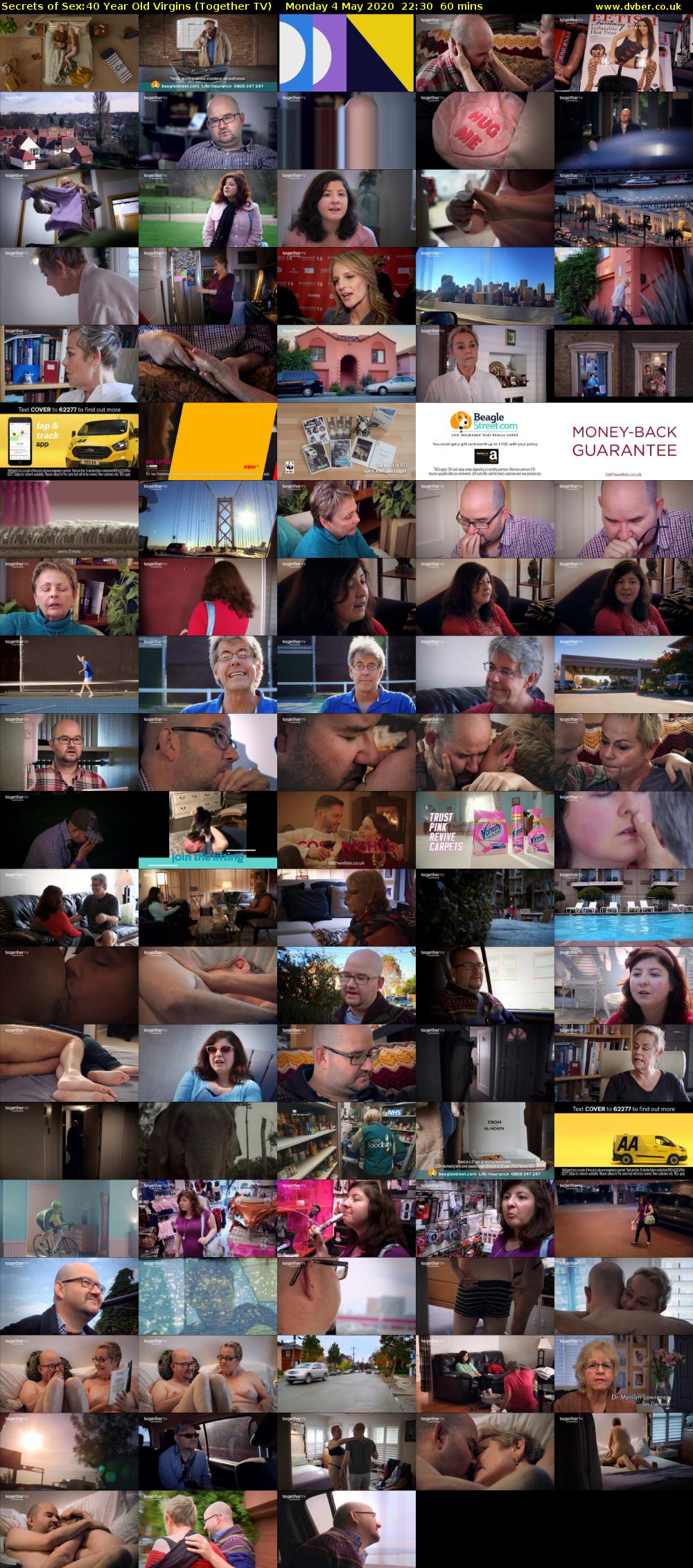 Secrets of Sex:40 Year Old Virgins (Together TV) Monday 4 May 2020 22:30 - 23:30