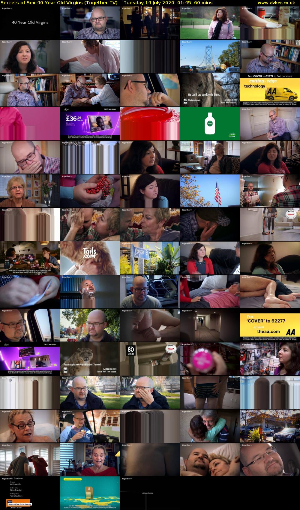 Secrets of Sex:40 Year Old Virgins (Together TV) Tuesday 14 July 2020 01:45 - 02:45
