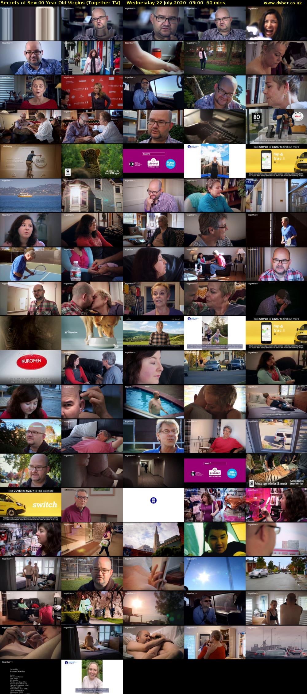 Secrets of Sex:40 Year Old Virgins (Together TV) Wednesday 22 July 2020 03:00 - 04:00