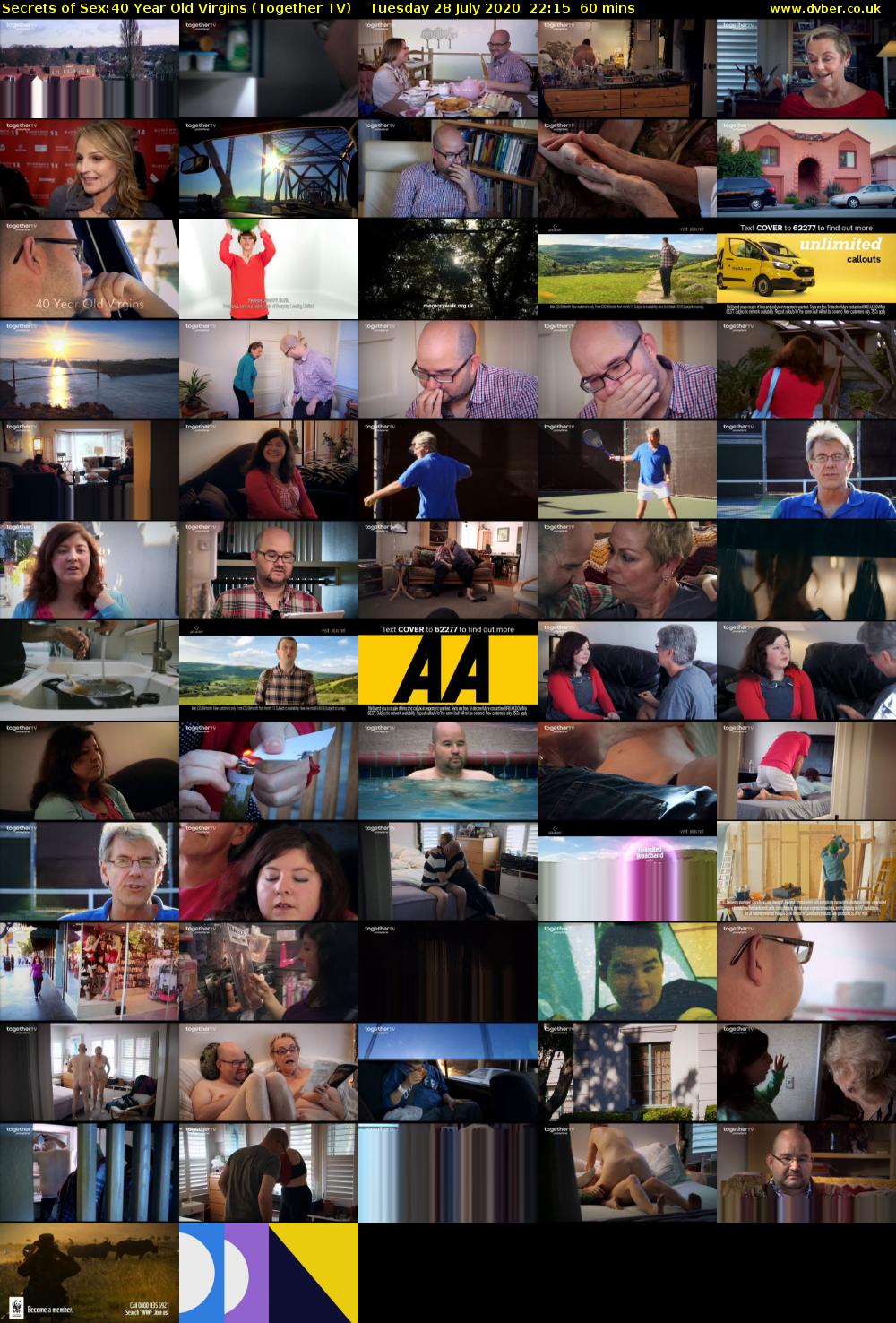 Secrets of Sex:40 Year Old Virgins (Together TV) Tuesday 28 July 2020 22:15 - 23:15