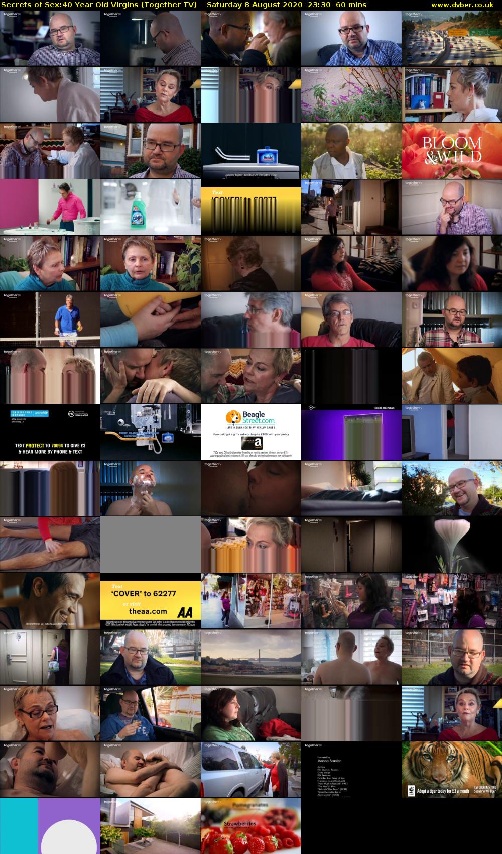 Secrets of Sex:40 Year Old Virgins (Together TV) Saturday 8 August 2020 23:30 - 00:30