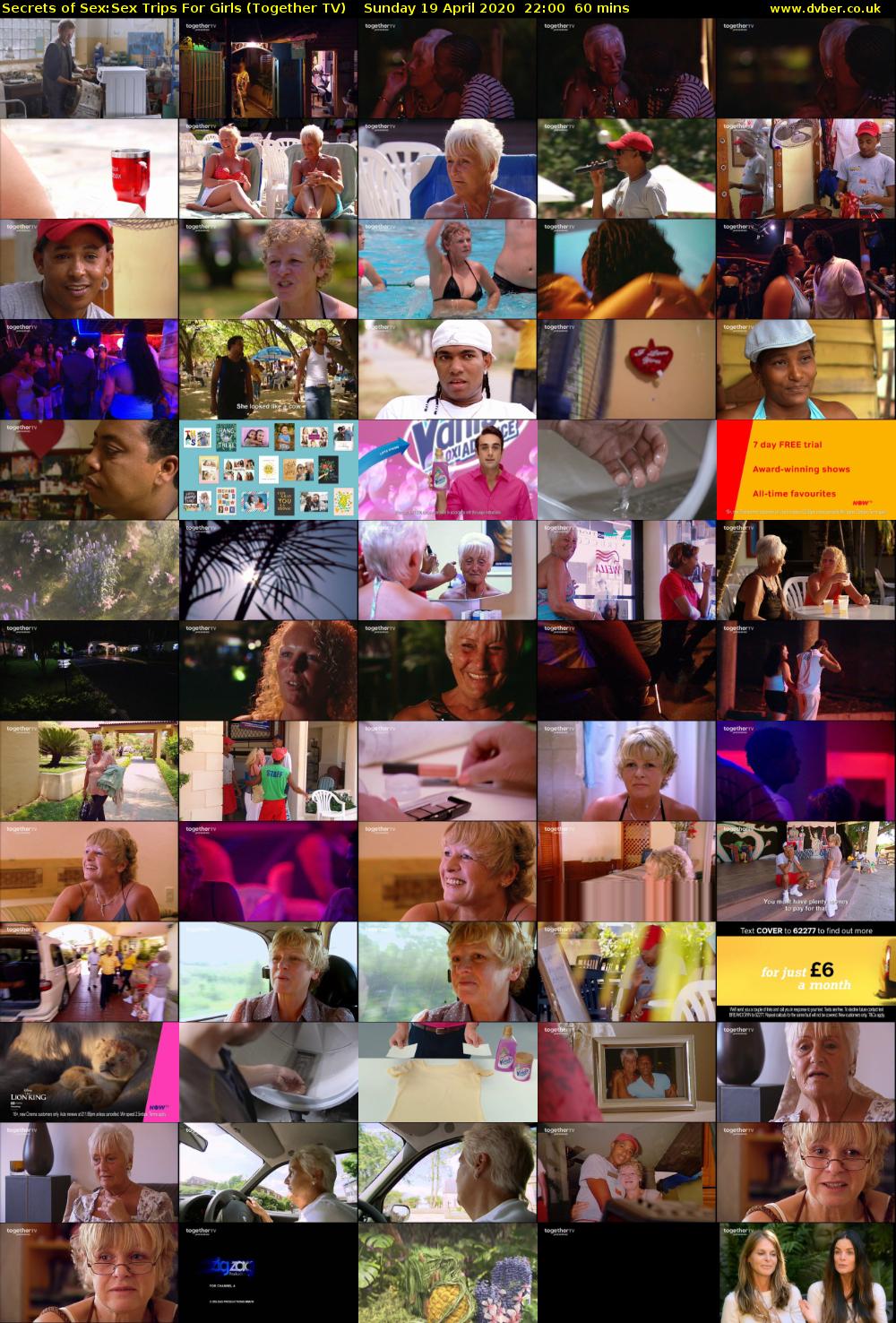 Secrets of Sex:Sex Trips For Girls (Together TV) Sunday 19 April 2020 22:00 - 23:00
