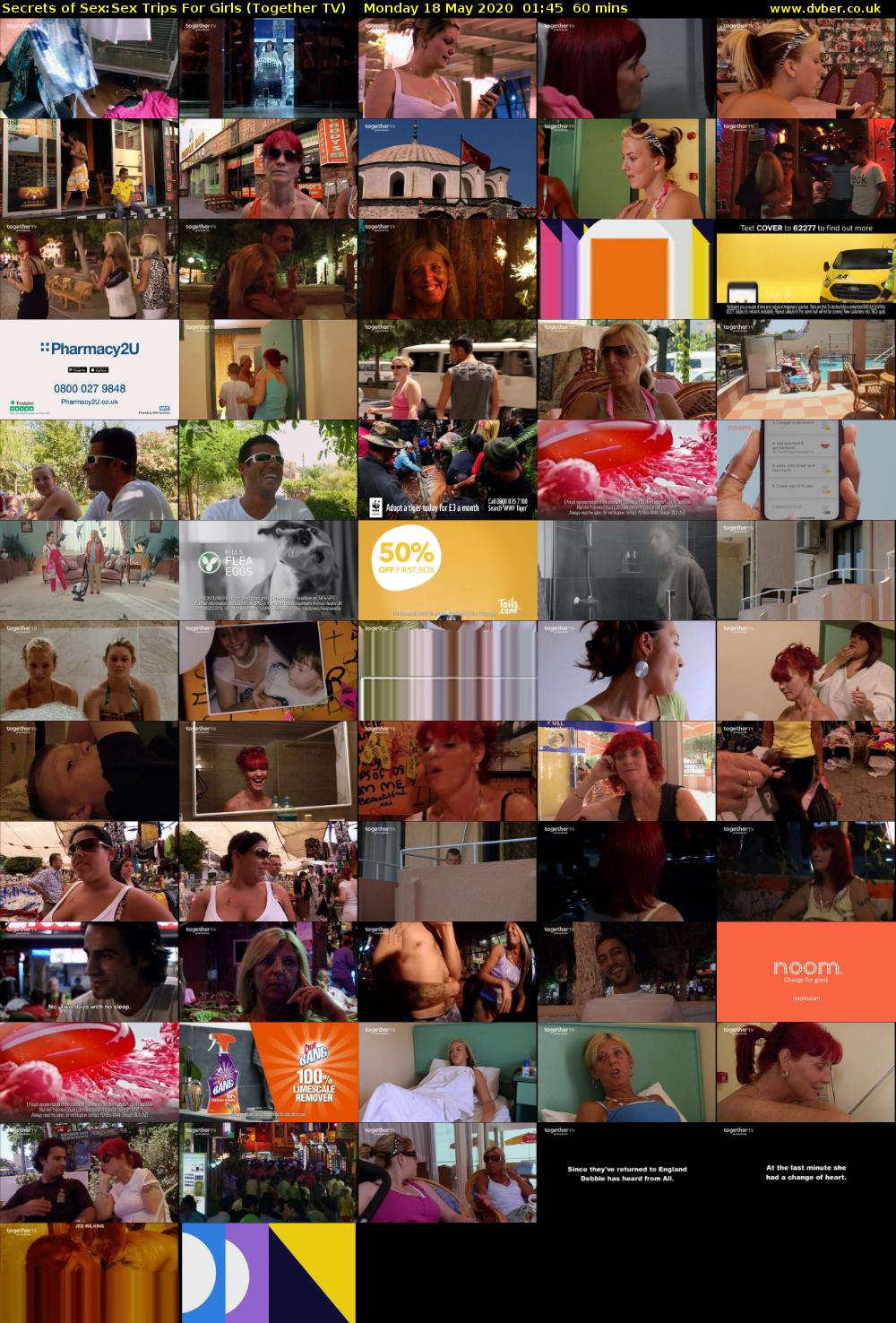 Secrets of Sex:Sex Trips For Girls (Together TV) Monday 18 May 2020 01:45 - 02:45
