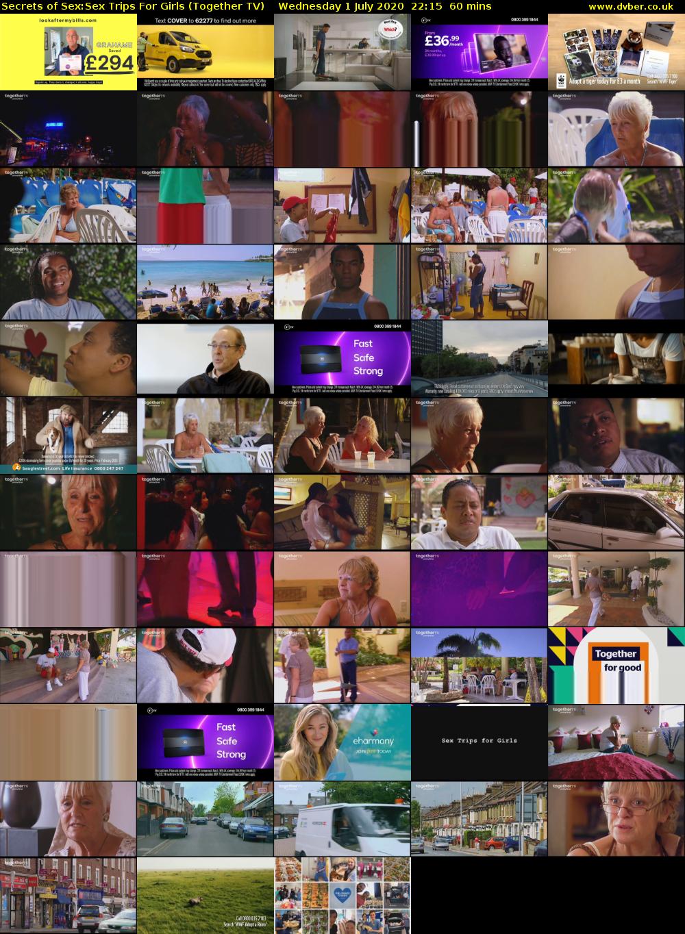 Secrets of Sex:Sex Trips For Girls (Together TV) Wednesday 1 July 2020 22:15 - 23:15