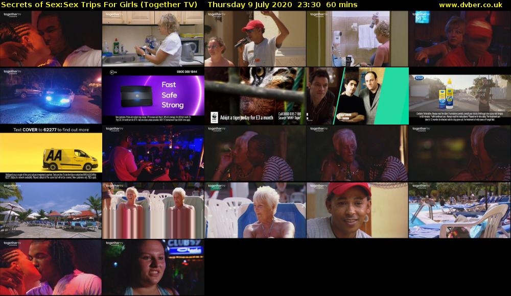 Secrets of Sex:Sex Trips For Girls (Together TV) Thursday 9 July 2020 23:30 - 00:30