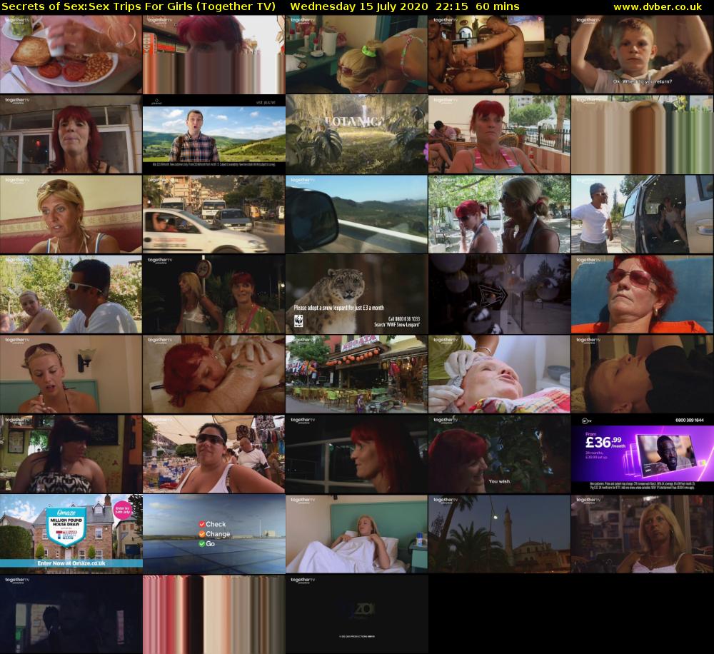 Secrets of Sex:Sex Trips For Girls (Together TV) Wednesday 15 July 2020 22:15 - 23:15