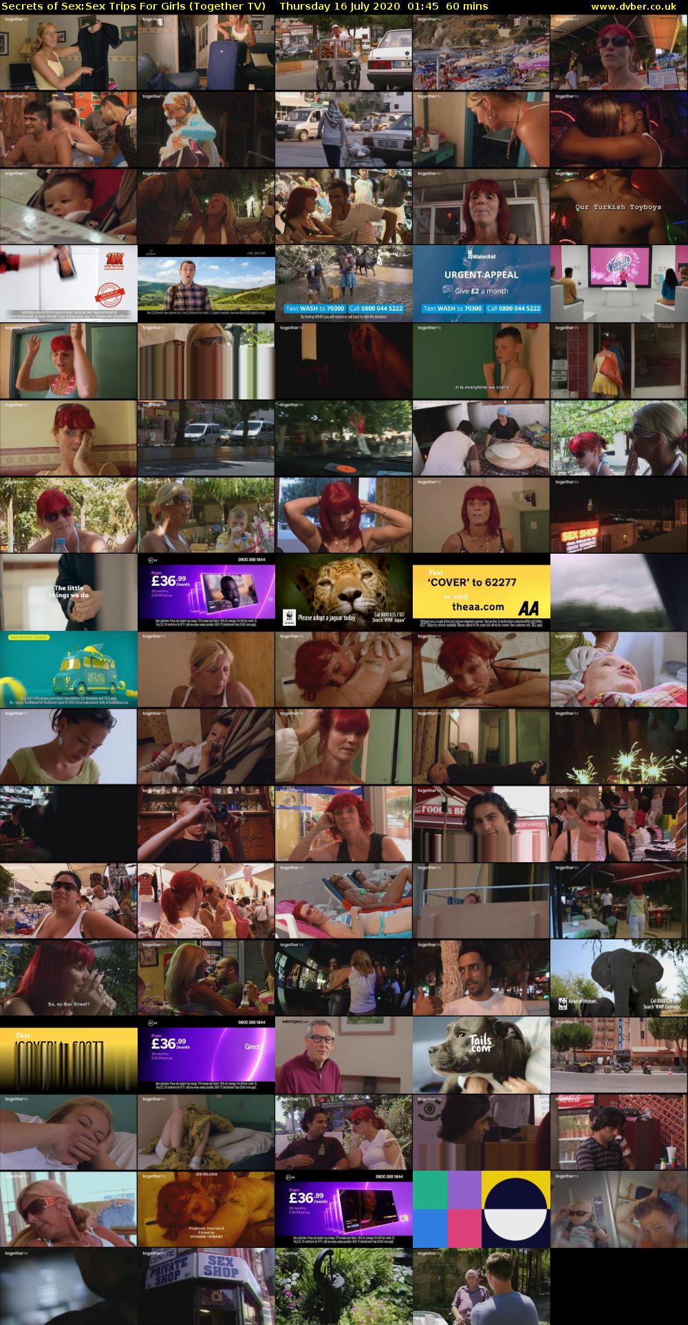 Secrets of Sex:Sex Trips For Girls (Together TV) Thursday 16 July 2020 01:45 - 02:45