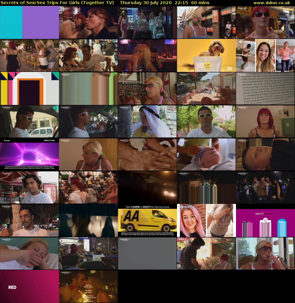 Secrets of Sex:Sex Trips For Girls (Together TV) Thursday 30 July 2020 22:15 - 23:15