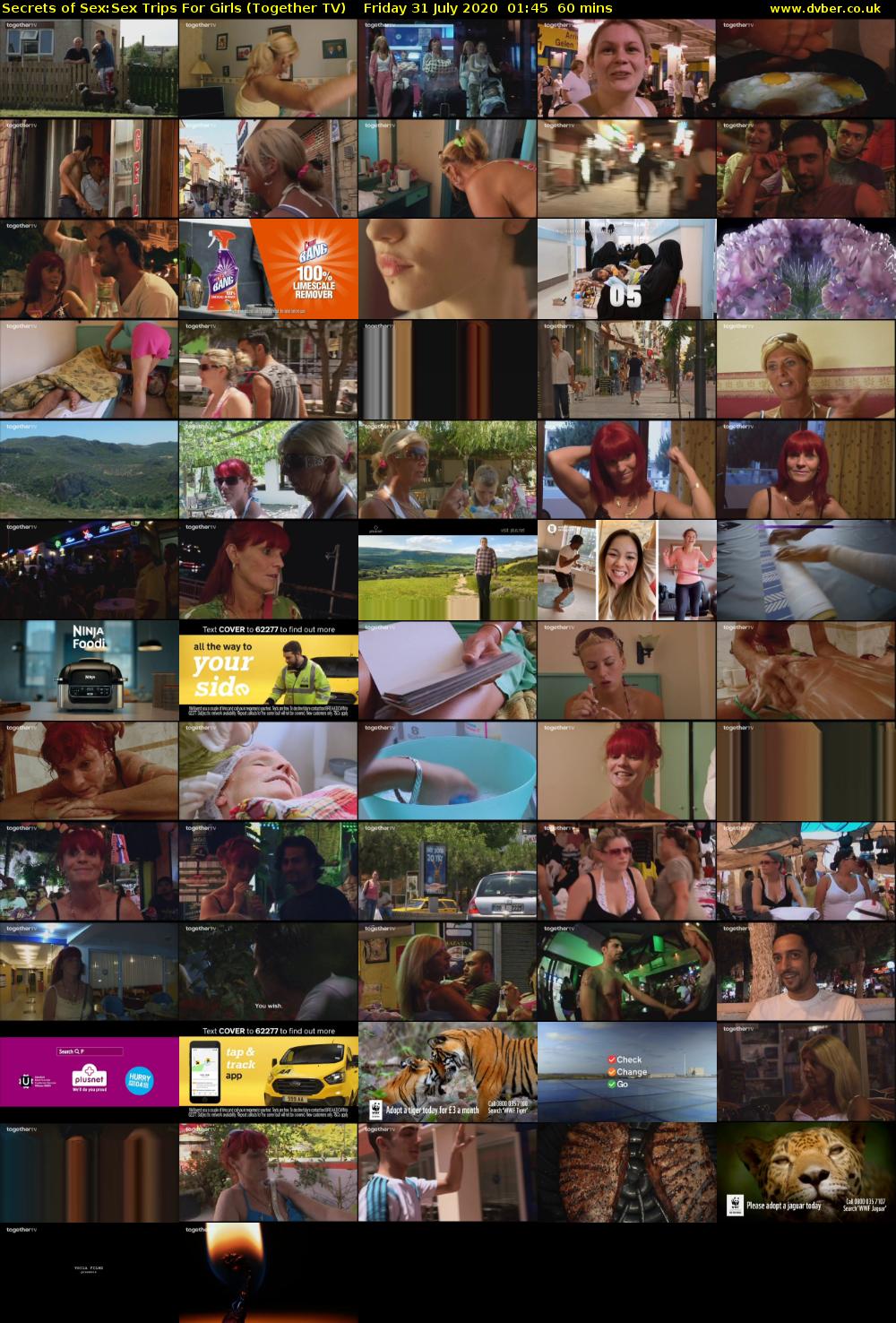 Secrets of Sex:Sex Trips For Girls (Together TV) Friday 31 July 2020 01:45 - 02:45