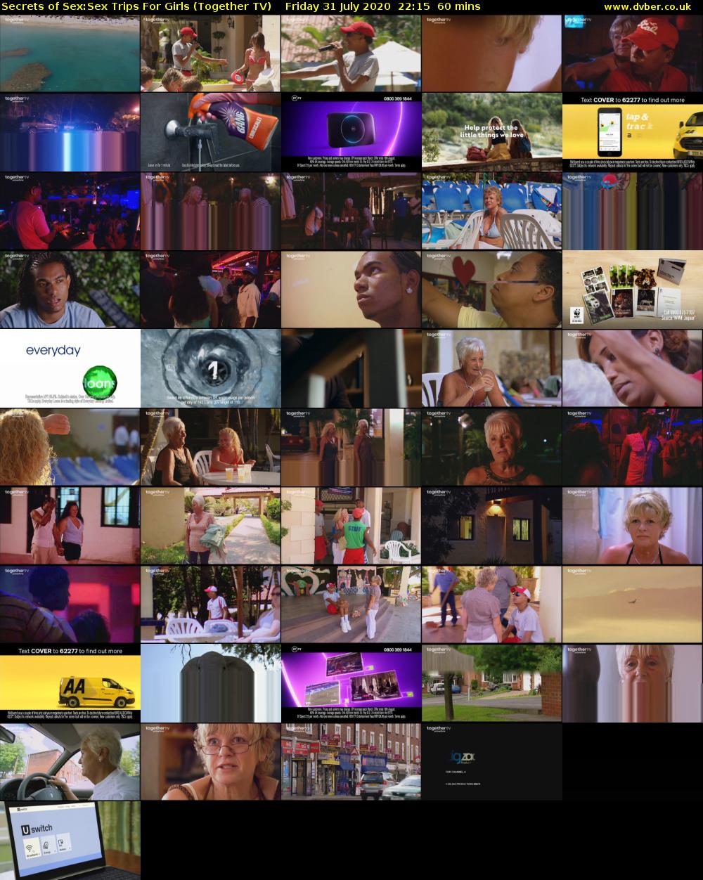 Secrets of Sex:Sex Trips For Girls (Together TV) Friday 31 July 2020 22:15 - 23:15