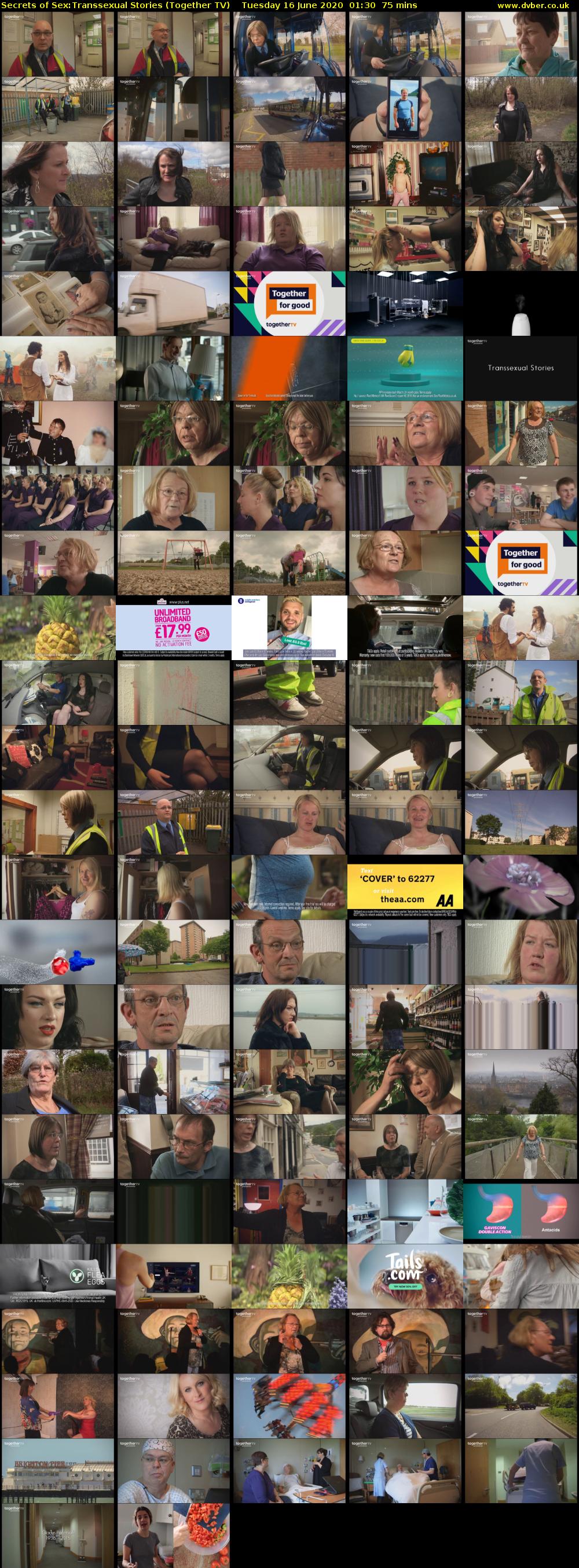 Secrets of Sex:Transsexual Stories (Together TV) Tuesday 16 June 2020 01:30 - 02:45