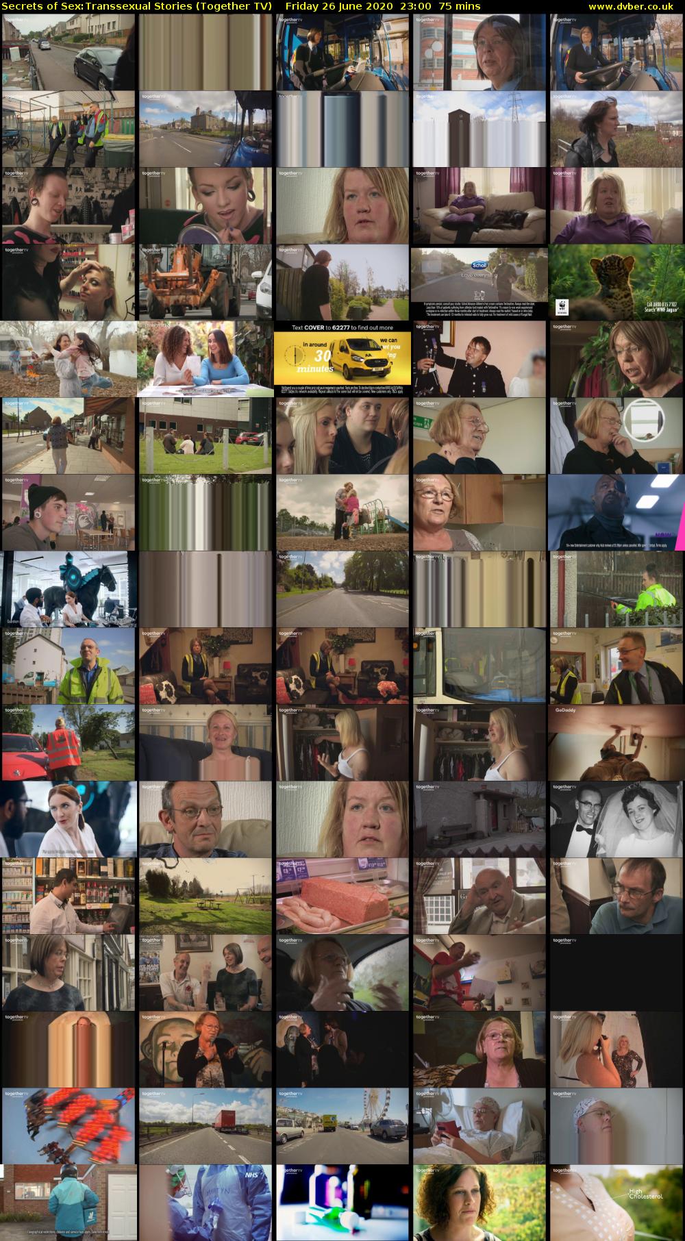 Secrets of Sex:Transsexual Stories (Together TV) Friday 26 June 2020 23:00 - 00:15